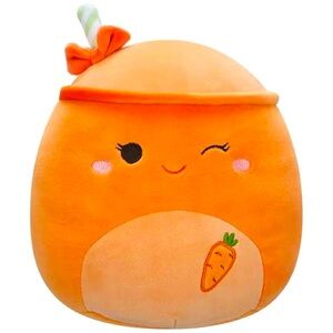 Carrot Squishmallow Carotene the Winking Carrot Squishmallows 8” Plush NWT